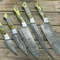 Custom Handmade Damascus Steel Chef Knife Set 5 Pieces 2