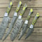 Custom Handmade Damascus Steel Chef Knife Set 5 Pieces 0