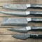 Damascus Steel Chef Knives Handmade Set With Wood Handle 1