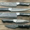 Damascus Steel Chef Knives Handmade Set With Wood Handle 2