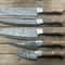 Handmade Damascus Steel 5Piece Chef Knife Set With Wood Handle Professional Kitchen Knives 1