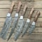 Handmade Damascus Steel 5Piece Chef Knife Set With Wood Handle Professional Kitchen Knives 0