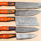 Premium Damascus Steel Kitchen Knife Set Of 5 Sharp Chef Knives 0
