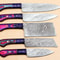 Damascus Steel 5 Pcs Sharp Edge Chef Knife Set With Roll Bag 0