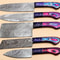 Damascus Steel 5 Pcs Sharp Edge Chef Knife Set With Roll Bag 3