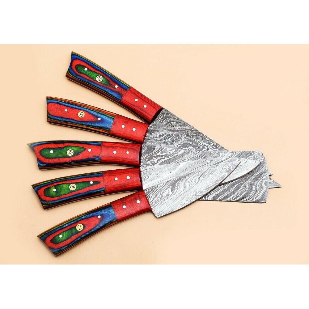 Professional Damascus Steel Chef Knives Set Of 5 With Gift Box 3