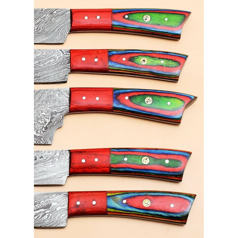 Professional Damascus Steel Chef Knives Set Of 5 With Gift Box 2