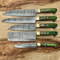 Handmade Damascus Steel Chef Knife Set Kitchen Knives With Wood Handles 3