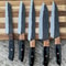 5Piece Hand Forged Railroad Spike Carbon Steel Chef Knife Kitchen Set 0