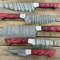 5Piece Handmade Damascus Steel Chef Knife Set Kitchen Knives With Wood Handles 1