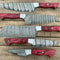 5Piece Handmade Damascus Steel Chef Knife Set Kitchen Knives With Wood Handles 1