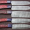 Damascus Kitchen Knife Set 5Piece Chef Knives With Pakka Wood 1
