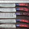 Damascus Kitchen Knife Set 5Piece Chef Knives With Pakka Wood 2