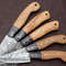 Damascus Steel Chef Knife Set 5Piece Kitchen Knives With Pakka Wood Handmade 3