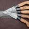 Damascus Steel Chef Knife Set 5Piece Kitchen Knives With Pakka Wood Handmade 2