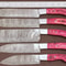 5Piece Handmade Damascus Steel Chef Knife Set With Pakka Wood Handle 1