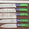 Damascus Steel 5Piece Kitchen Knife Set Handmade Pakka Wood 1