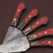 Handmade Damascus Steel Kitchen Chef Knife Set With Pakka Wood Premium Handle Leather Sheath 3