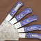 Custom Damascus Steel Kitchen Knife Set Of 5 With Pakka Wood Handle 3