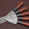 HandForged Damascus Steel Chef Knives Set With Pakka Wood Handles 2