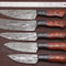 HandForged Damascus Steel Chef Knives Set With Pakka Wood Handles 0
