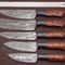 HandForged Damascus Steel Chef Knives Set With Pakka Wood Handles 1
