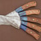 Handmade Damascus Kitchen 5 Chef Knives Set With Rose Wood Handle 1
