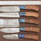 Handmade Damascus Kitchen 5 Chef Knives Set With Rose Wood Handle 2
