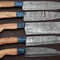 5 Piece Handmade Damascus Chef Knife Set With Pakka Wood Handle 0
