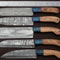 5 Piece Handmade Damascus Chef Knife Set With Pakka Wood Handle 2