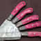 Hand Forged Damascus Kitchen Knives 5 Pc Set With Pakka Wood Handle 3