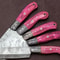 Hand Forged Damascus Kitchen Knives 5 Pc Set With Pakka Wood Handle 3
