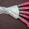 Hand Forged Damascus Kitchen Knives 5 Pc Set With Pakka Wood Handle 1