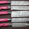 Hand Forged Damascus Kitchen Knives 5 Pc Set With Pakka Wood Handle 0