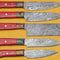 Premium Handmade Damascus Steel Chef Knife Set Of 5 Pakka Wood 0