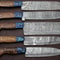 Handmade Damascus Kitchen 5 Chef Knives Set With Rosewood Handle 1