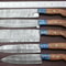 Handmade Damascus Kitchen 5 Chef Knives Set With Rosewood Handle 0
