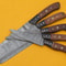 Premium Handmade Damascus 5Piece Chef Knife Set With Rosewood Handles 1