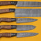 Premium Handmade Damascus 5Piece Chef Knife Set With Rosewood Handles 0