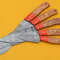 Handmade Damascus 5Piece Chef Knife Kitchen Set With Poplar Wood Handle 2