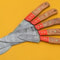 Handmade Damascus 5Piece Chef Knife Kitchen Set With Poplar Wood Handle 2