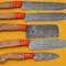 Handmade Damascus 5Piece Chef Knife Kitchen Set With Poplar Wood Handle 0