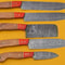 Handmade Damascus 5Piece Chef Knife Kitchen Set With Poplar Wood Handle 0