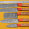 Handmade Damascus 5Piece Chef Knife Kitchen Set With Poplar Wood Handle 1