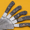 Handmade Damascus Kitchen 5 Chef Knives Set With Pakka Wood Handle 3