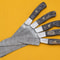 Handmade Damascus Kitchen 5 Chef Knives Set With Pakka Wood Handle 2