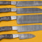 Handmade Damascus Kitchen 5 Chef Knives Set With Pakka Wood Handle 0