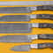 Handmade Damascus Kitchen 5 Chef Knives Set With Pakka Wood Handle 1