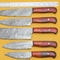 Exclusive Handmade Damascus Kitchen Knives Set Of 5 Premium Quality 0