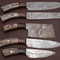 Damascus Steel 5Piece Chef Knife Set Hand Forged With Wood Handle 1